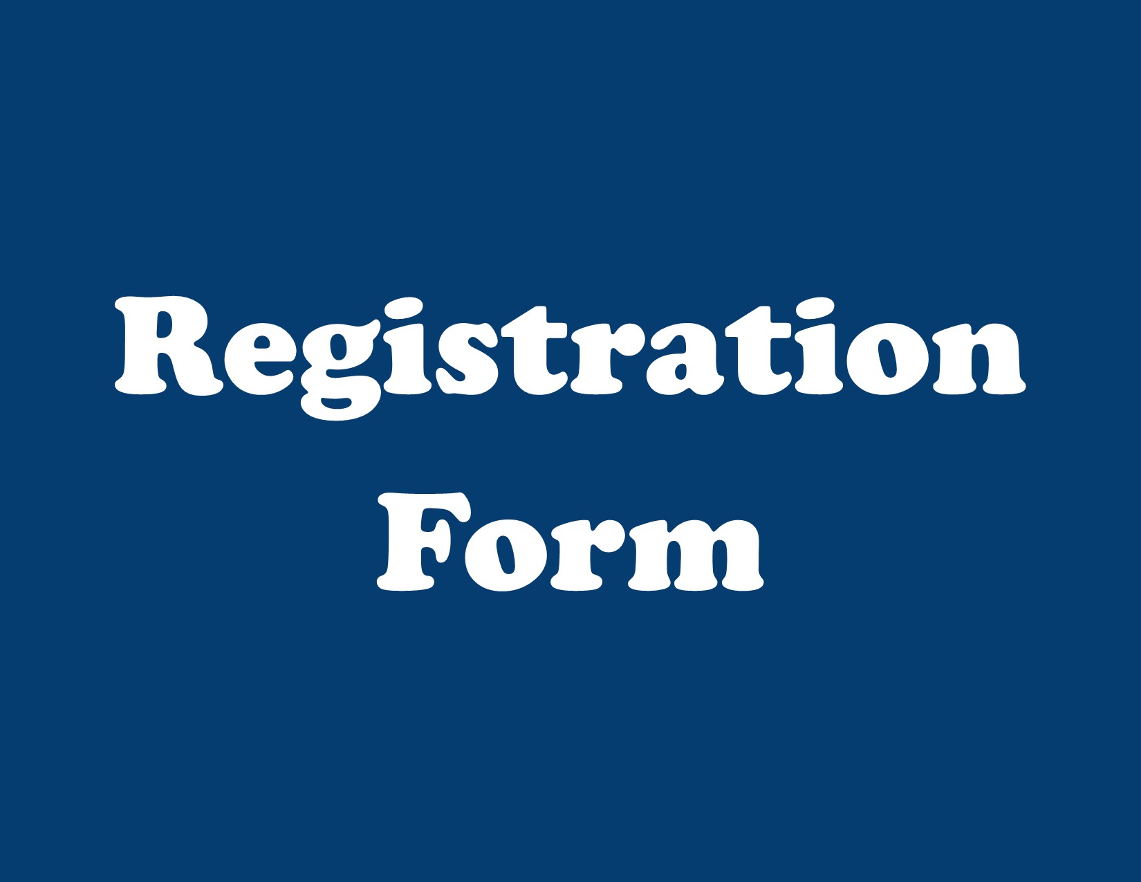 Registration form button generic