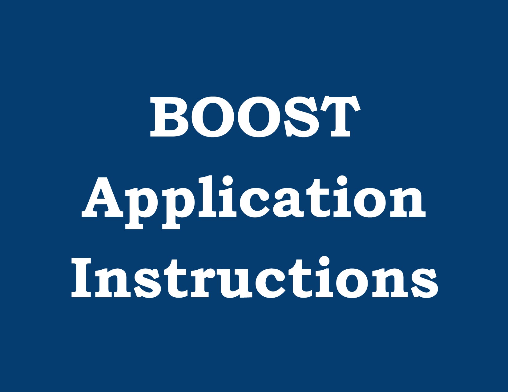 boost application instructions button